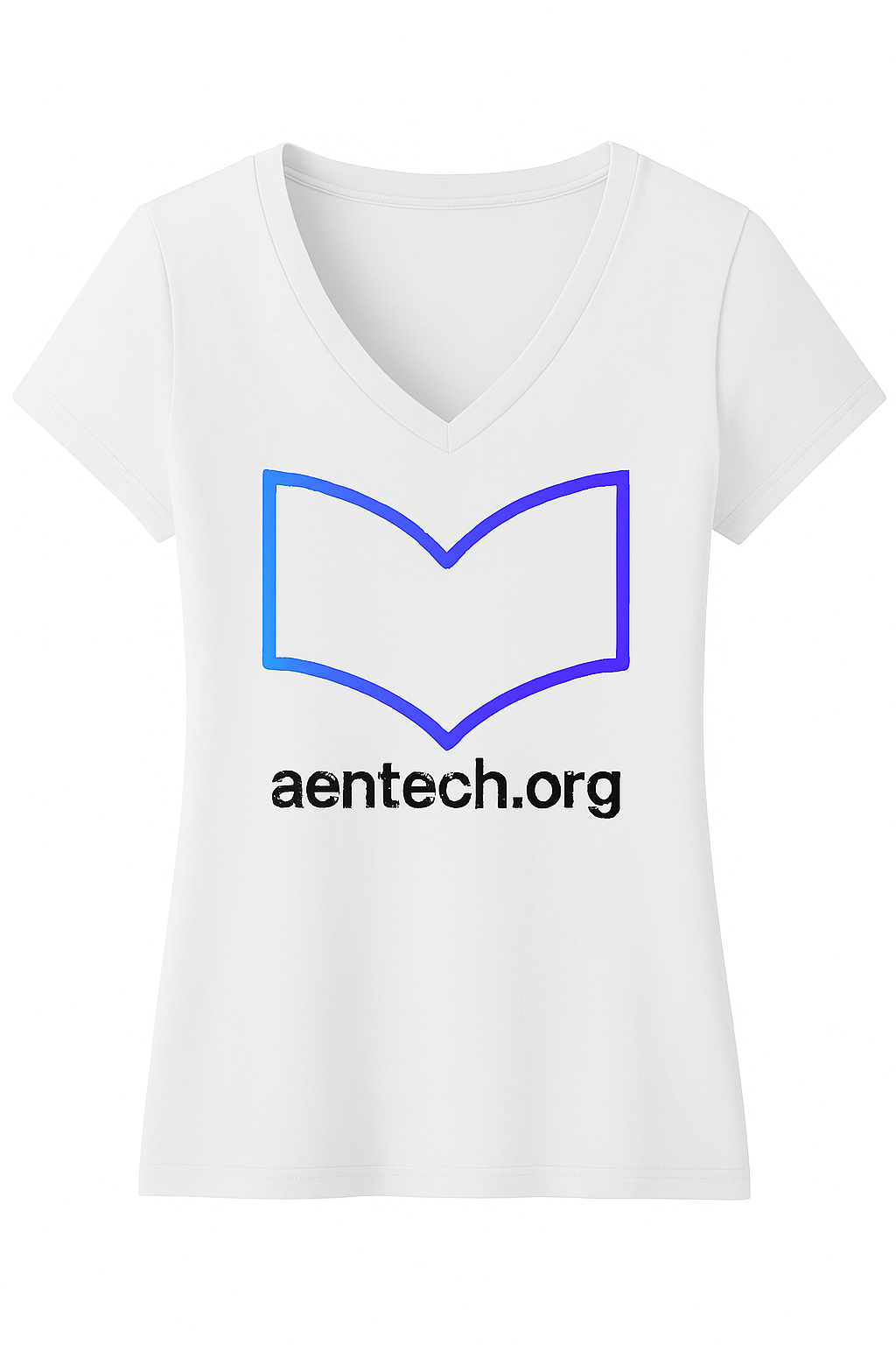 Camiseta Feminina Branca com Gola V